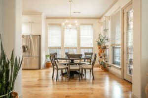 Dining room hardwood flooring | All American Flooring